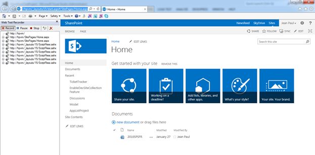 Start Recording button